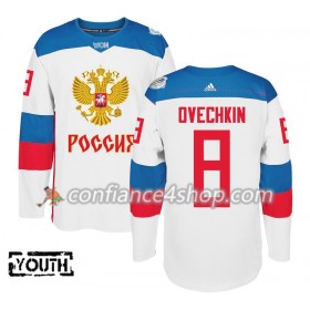 Adidas Maillot de Hockey Russie Alexander Ovechkin 8 Coupe du monde de hockey sur glace 2016 Blanc Premier - Enfant